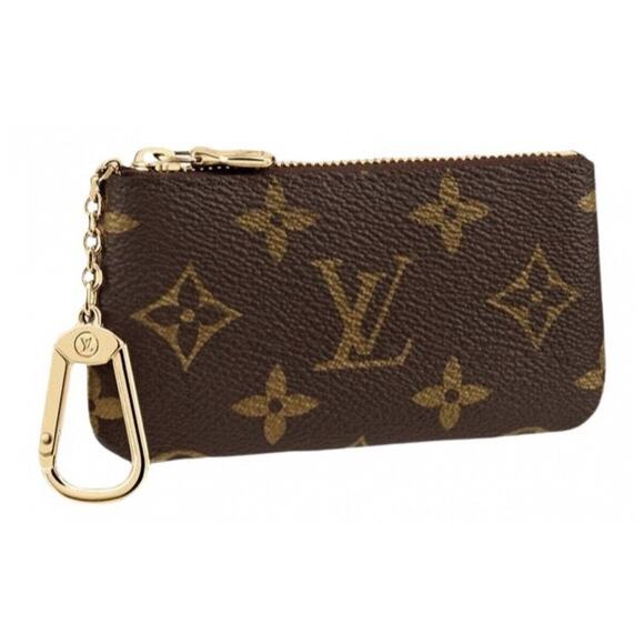 NEW LOUIS VUITTON Key Pouch Cles Monogram Coin Card Wallet - Picture 1 of 12